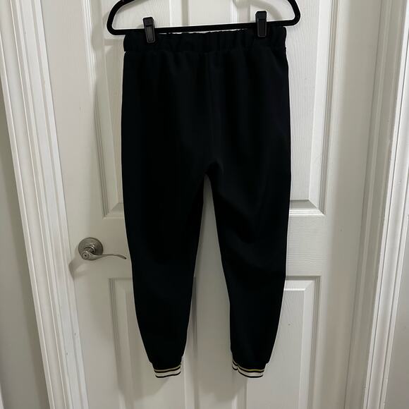 ZARA High Waisted with Side Stripe Trouser Pant Women’s size Medium black jogger - Picture 8 of 14